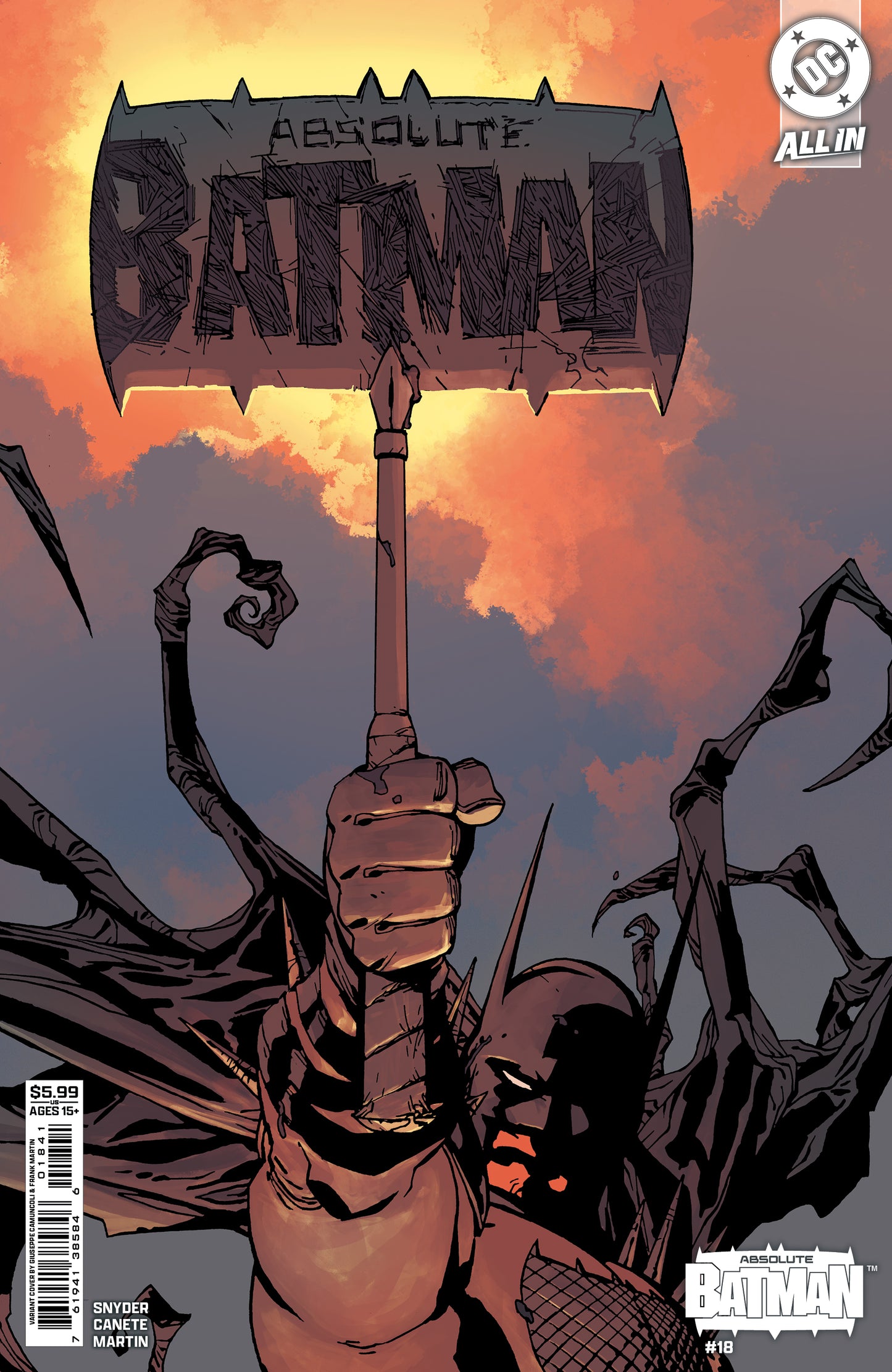 ABSOLUTE BATMAN #18 CVR D GIUSEPPE CAMUNCOLI CARD STOCK VAR