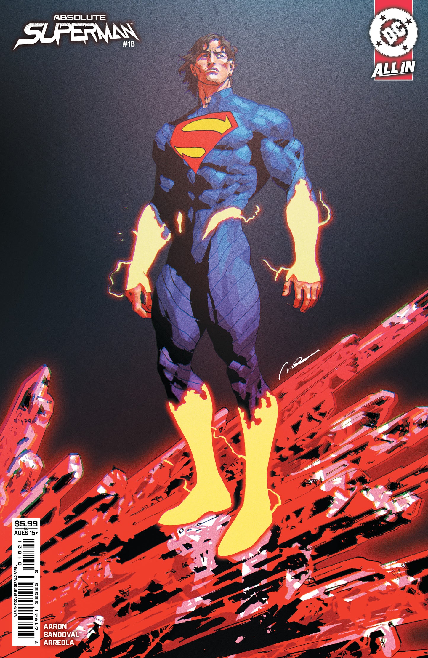 ABSOLUTE SUPERMAN #18 CVR B GERALD PAREL CARD STOCK VAR
