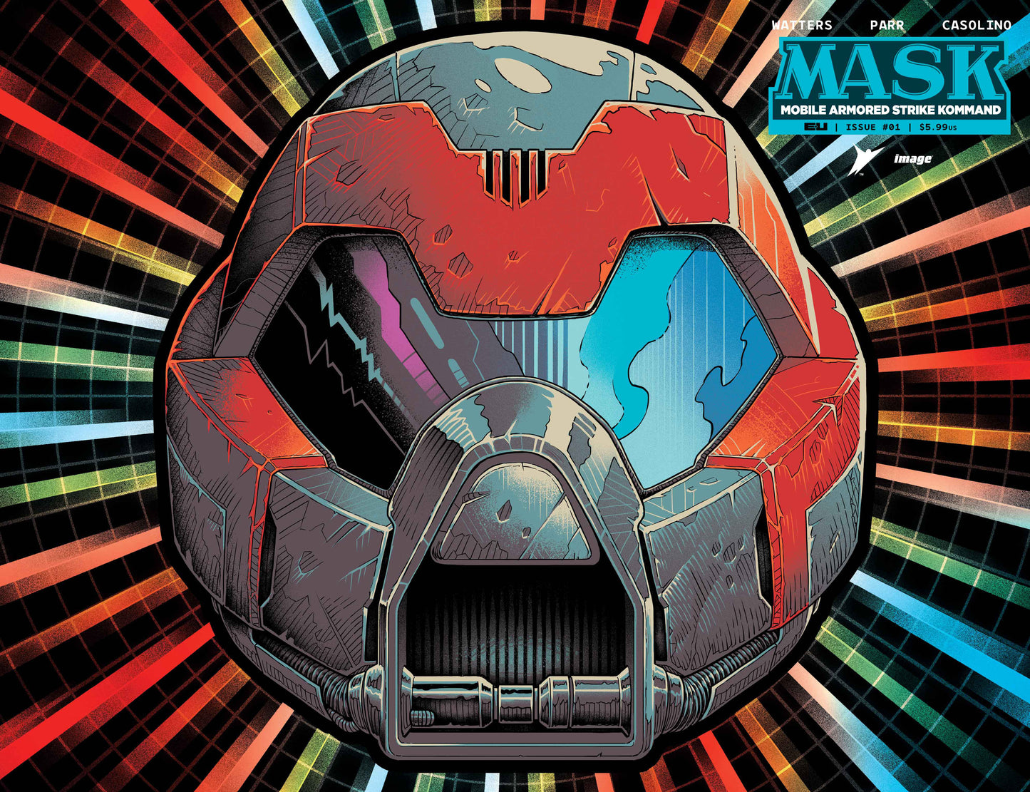 MASK #1 CVR P PYE PARR & LUKE PREECE & ANDRES JUAREZ DIE CUT FOIL MASK VARIANT