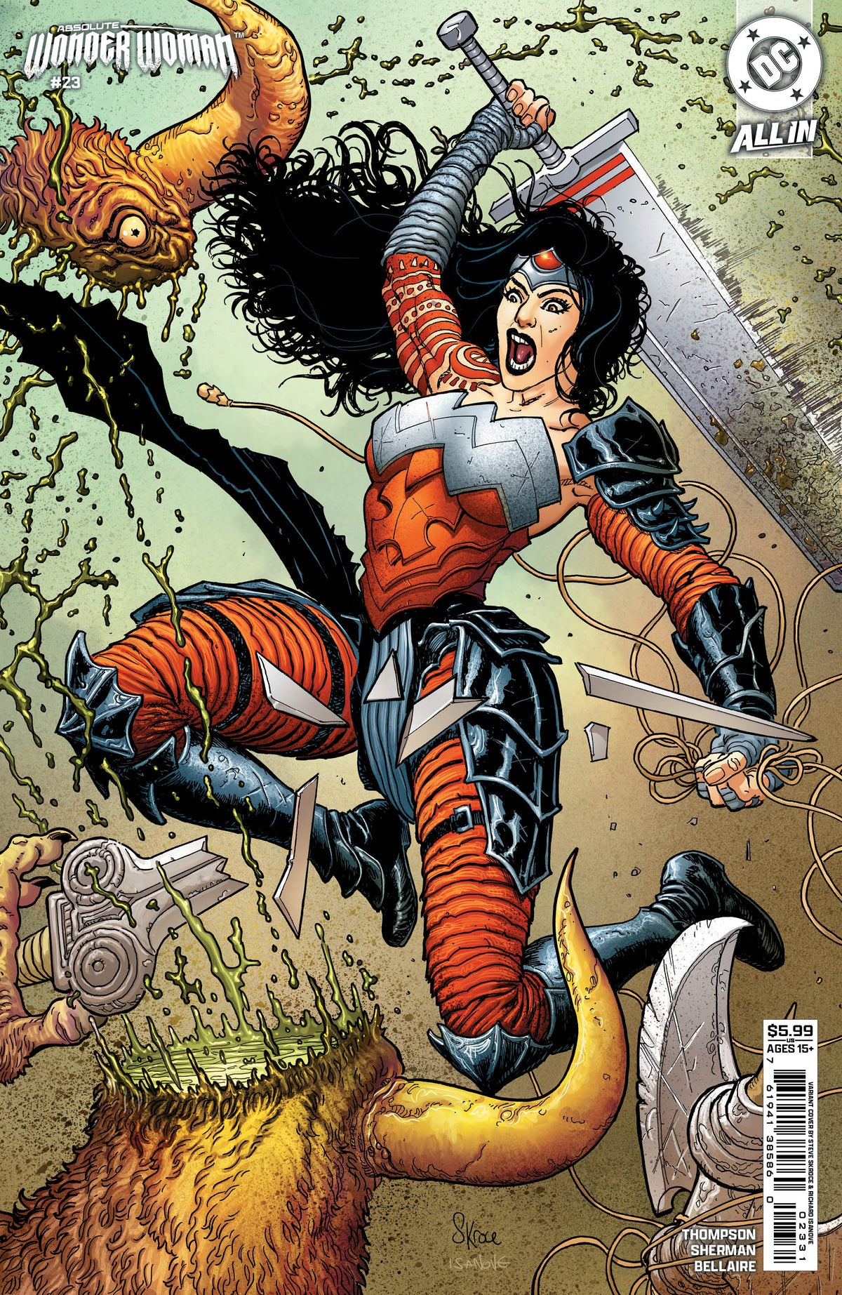 ABSOLUTE WONDER WOMAN #23 COVER C STEVE SKROCE CARD STOCK VARIANT