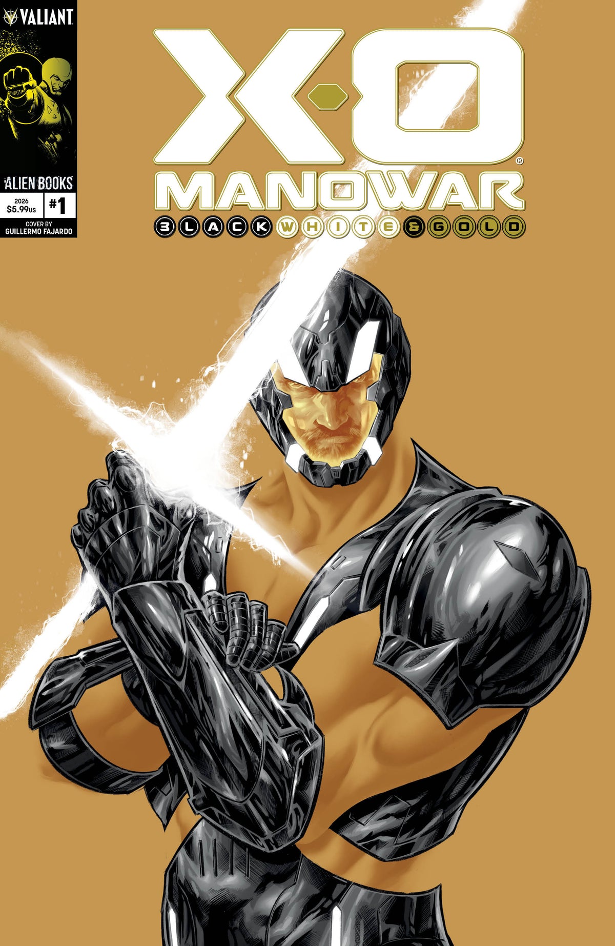 X O MANOWAR: BLACK, WHITE & GOLD #1 COVER A (FAJARDO) (Expected in Stock 10/21/26)