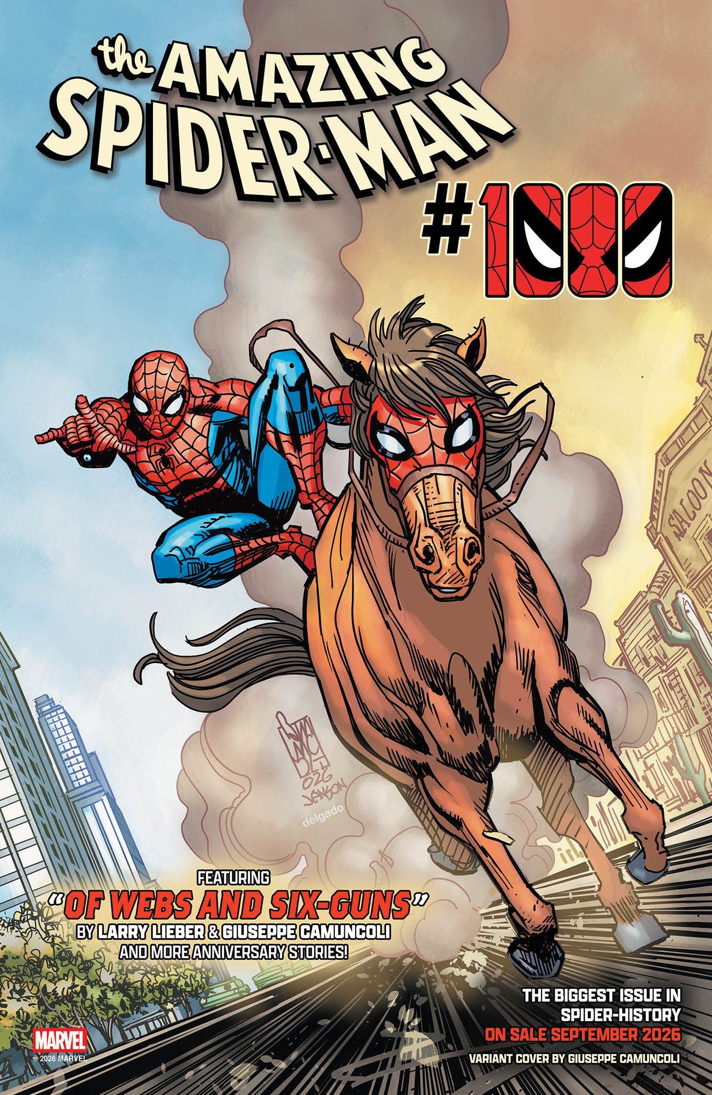AMAZING SPIDER-MAN #1000 GIUSEPPE CAMUNCOLI VARIANT (Expected in Stock 9/16/2026)