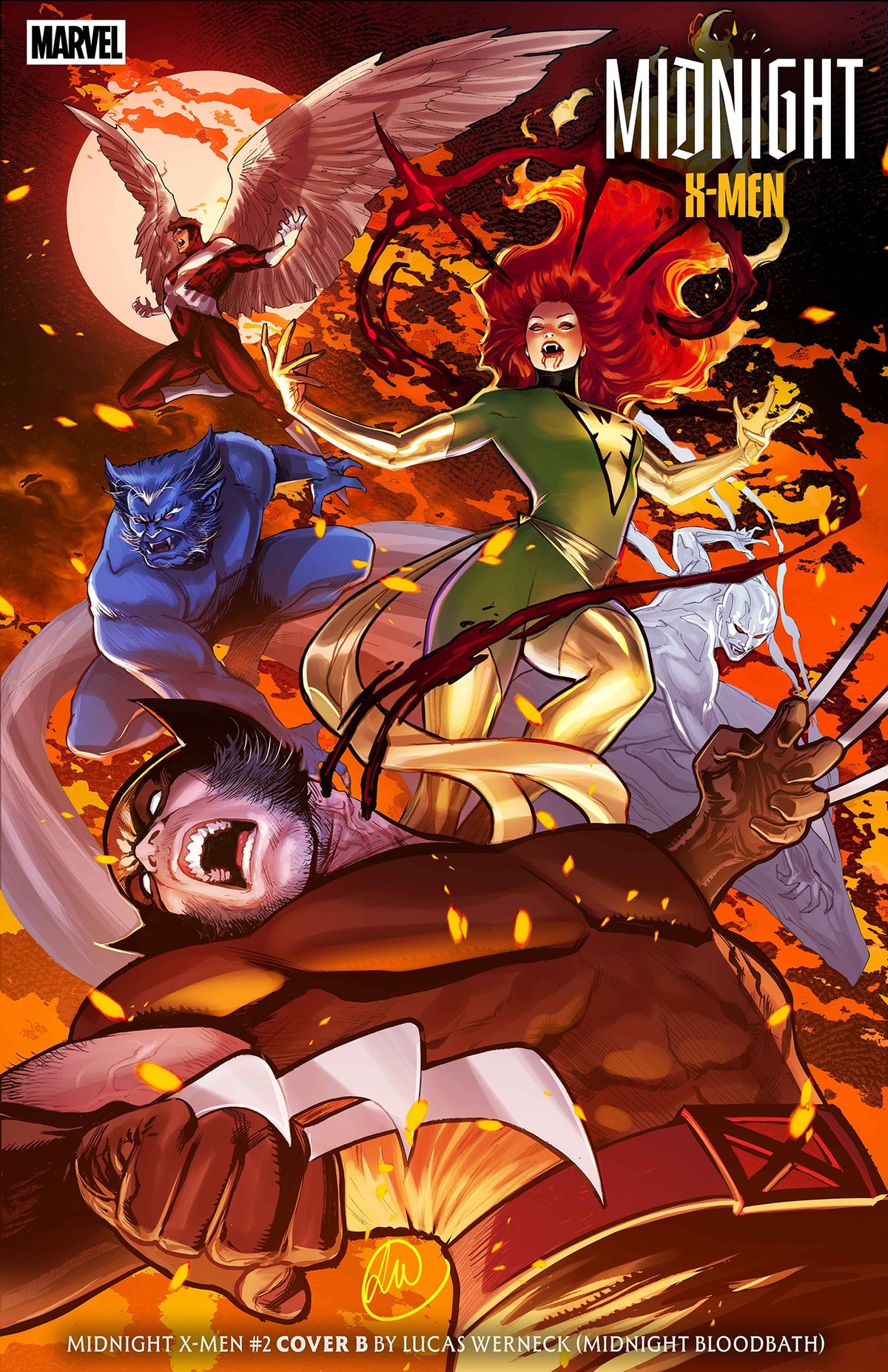 MIDNIGHT X-MEN #2 COVER B LUCAS WERNECK MIDNIGHT BLOODBATH VARIANT (Expected in Stock 11/18/26)