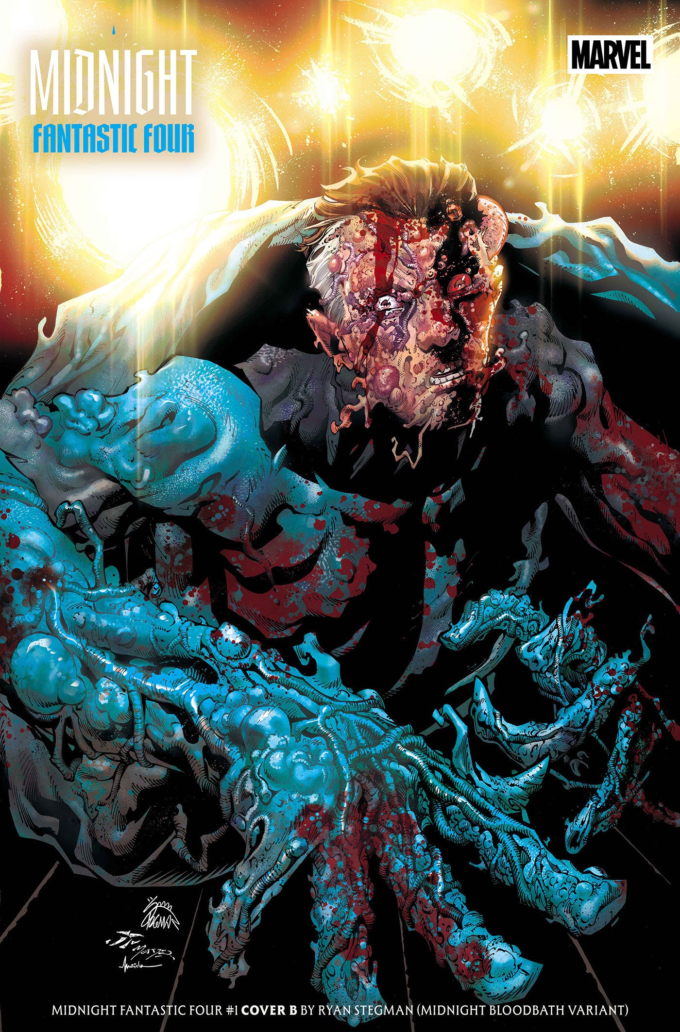 MIDNIGHT FANTASTIC FOUR #1 COVER B RYAN STEGMAN MIDNIGHT BLOODBATH VARIANT (Expected in Stock 10/7/26)