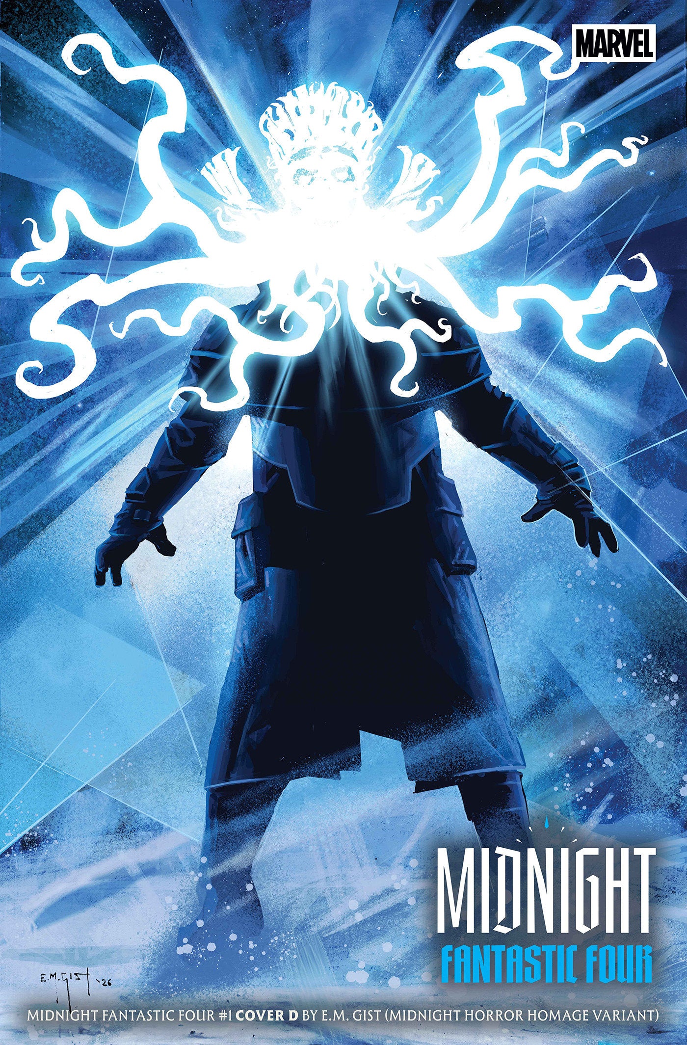 MIDNIGHT FANTASTIC FOUR #1 COVER D E.M. GIST MIDNIGHT HORROR HOMAGE VARIANT (Expected in Stock 10/7/26)