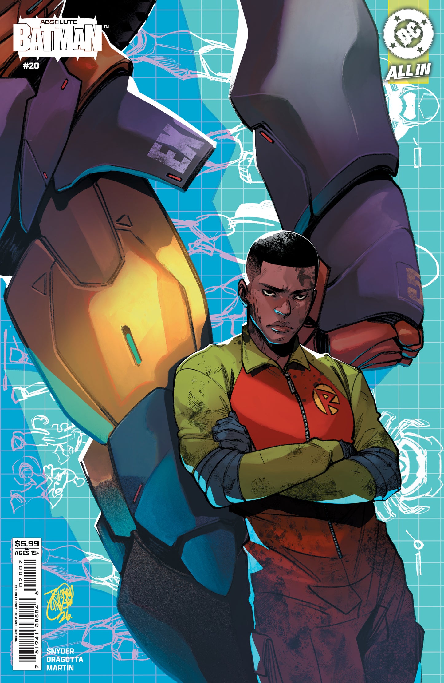 PRE-ORDER: ABSOLUTE BATMAN #20 CVR I JAHNOY LINDSAY ROBINS DUKE THOMAS CARD STOCK VAR (FOC: 4/20/2026 - Expected Arrival 5/13/2026)