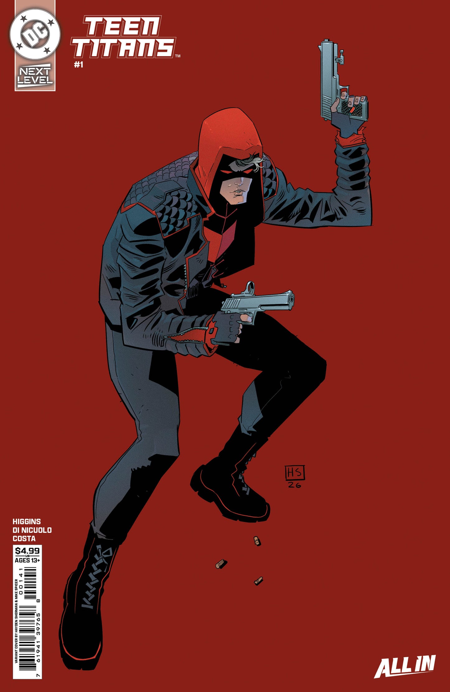 TEEN TITANS #1 COVER D HAYDEN SHERMAN NEXT LEVEL CARD STOCK VARIANT (Expected in Stock 9/2/2026)