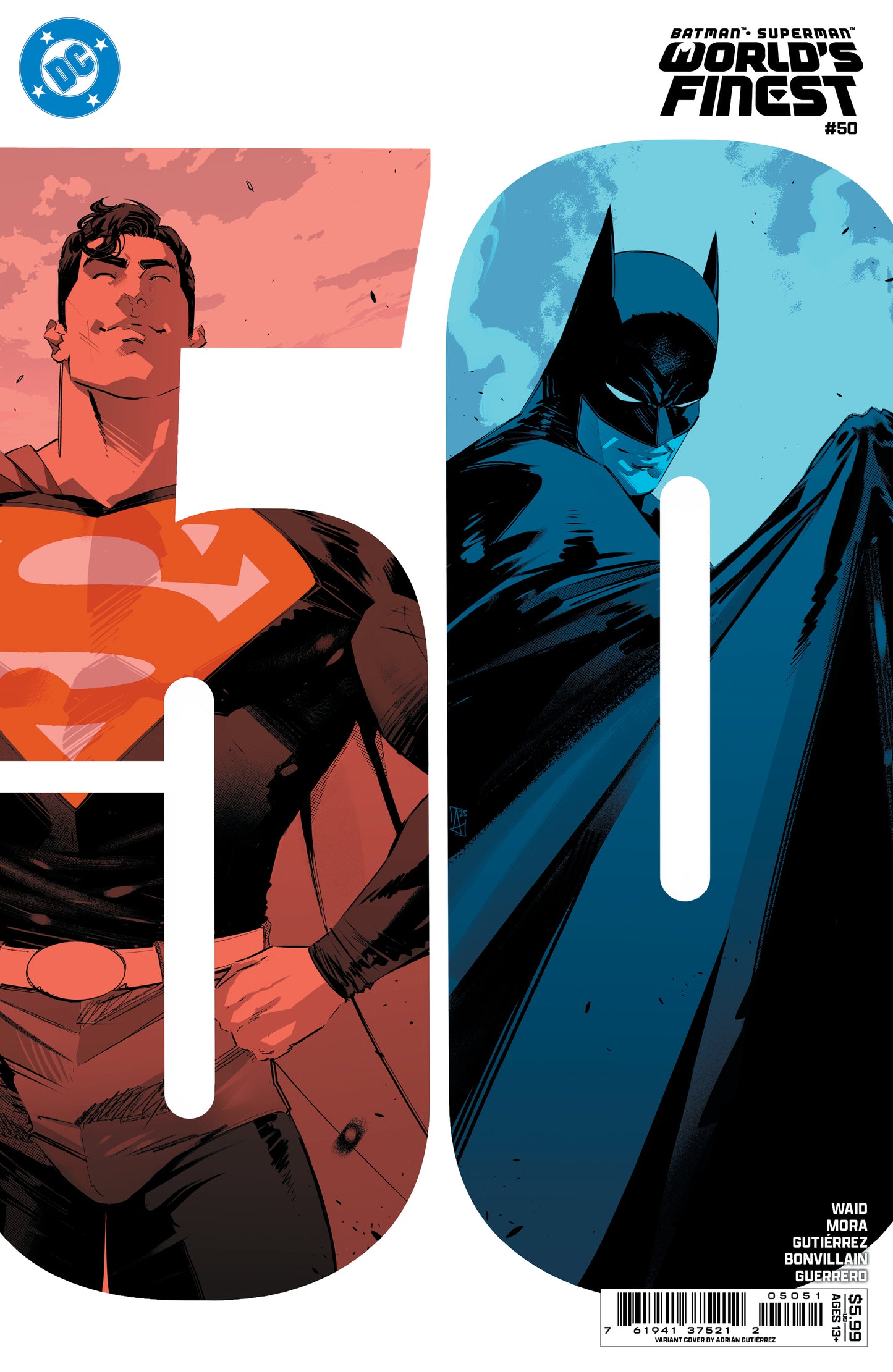 BATMAN SUPERMAN WORLDS FINEST #50 CVR E ADRIAN GUTIERREZ CARD STOCK VARIANT
