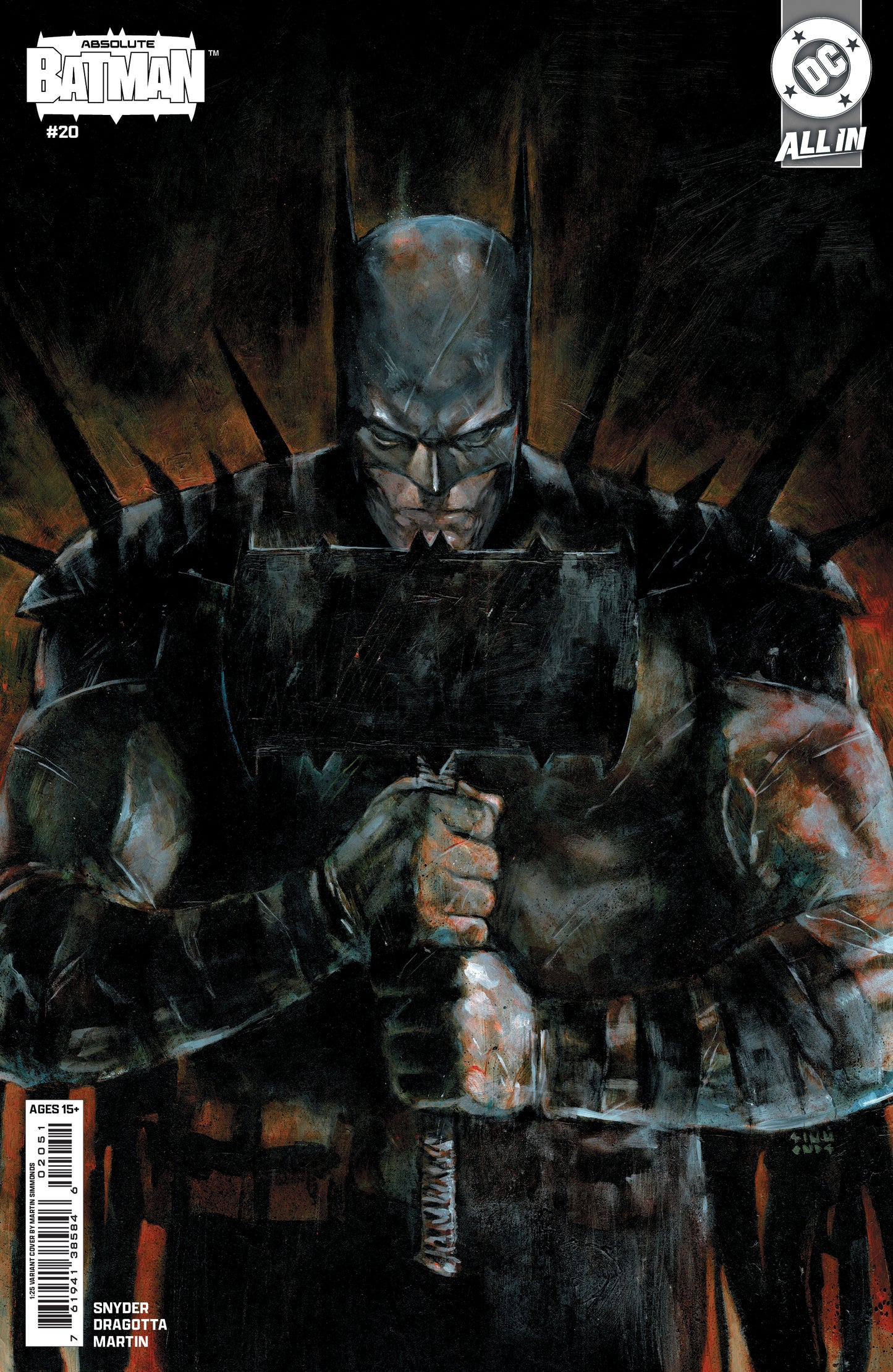 ABSOLUTE BATMAN #20 CVR E - INC 1:25 MARTIN SIMMONDS CARD STOCK VAR