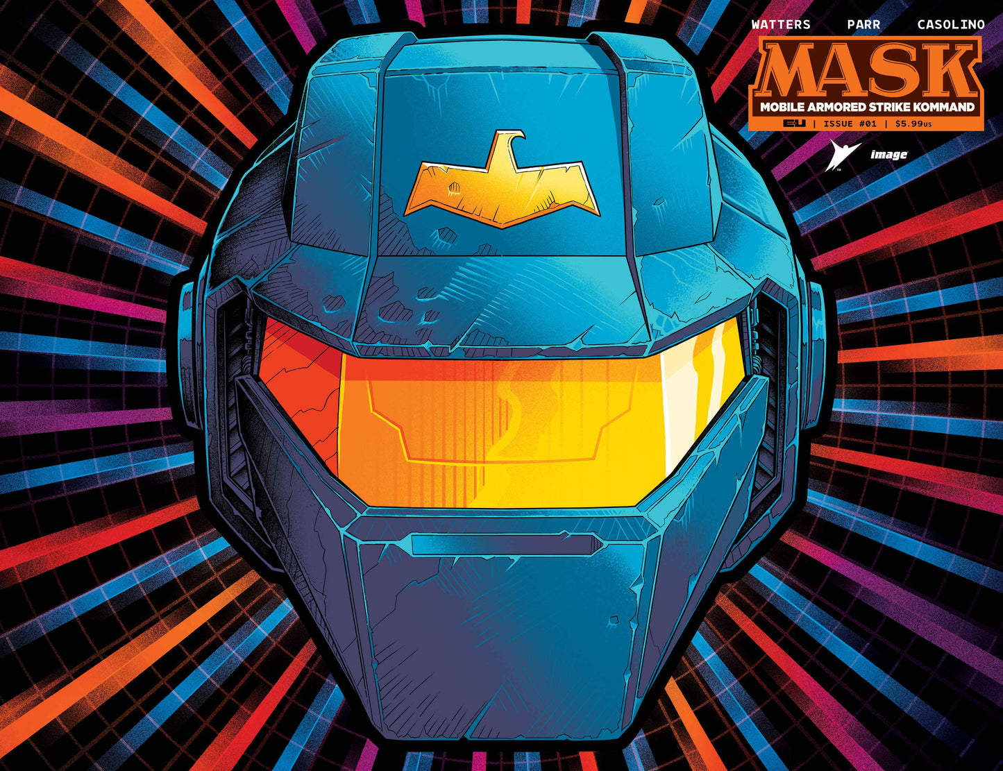 MASK #1 CVR Q PYE PARR & LUKE PREECE & ANDRES JUAREZ DIE CUT FOIL MASK VARIANT