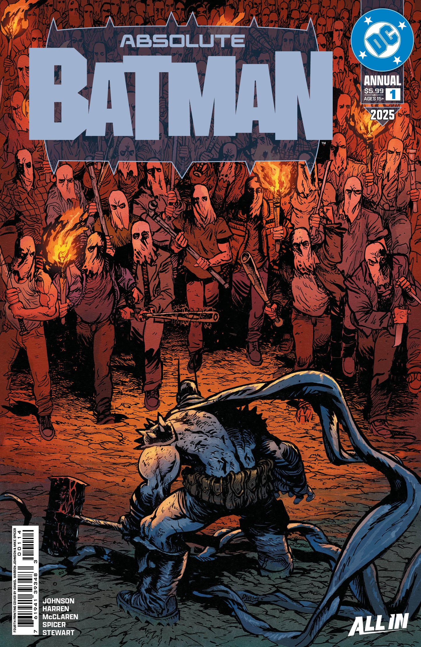 ABSOLUTE BATMAN 2025 ANNUAL #1 (ONE SHOT) (4TH PRINTING) COVER A DANIEL WARREN JOHNSON