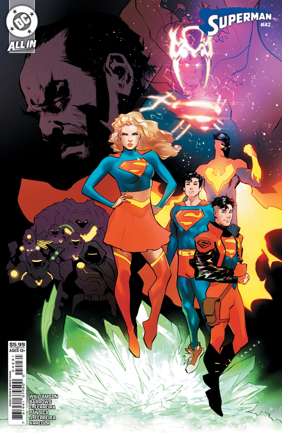 SUPERMAN #42 COVER C MARCIO TAKARA CARD STOCK VARIANT (KINGDOM OF ZOD) (Expected in Stock 9/23/26)