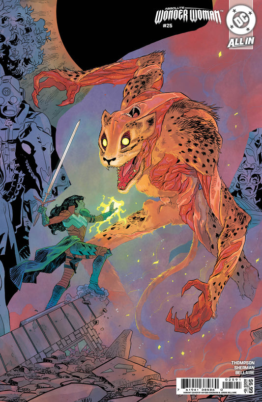 ABSOLUTE WONDER WOMAN #25 COVER I HAYDEN SHERMAN MIDDLE CONNECTING CARD STOCK VARIANT (Expected in Stock 10/28/26)