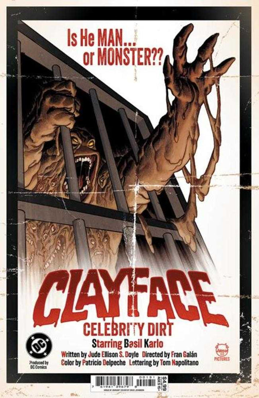 CLAYFACE CELEBRITY DIRT #1 (OF 6) COVER C DAVE JOHNSON CARD STOCK VARIANT (Expected in Stock 7/8/2026)