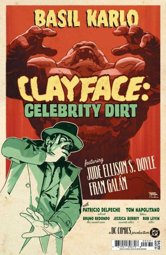 CLAYFACE CELEBRITY DIRT #3 (OF 6) COVER C BRUNO REDONDO CARD STOCK VARIANT