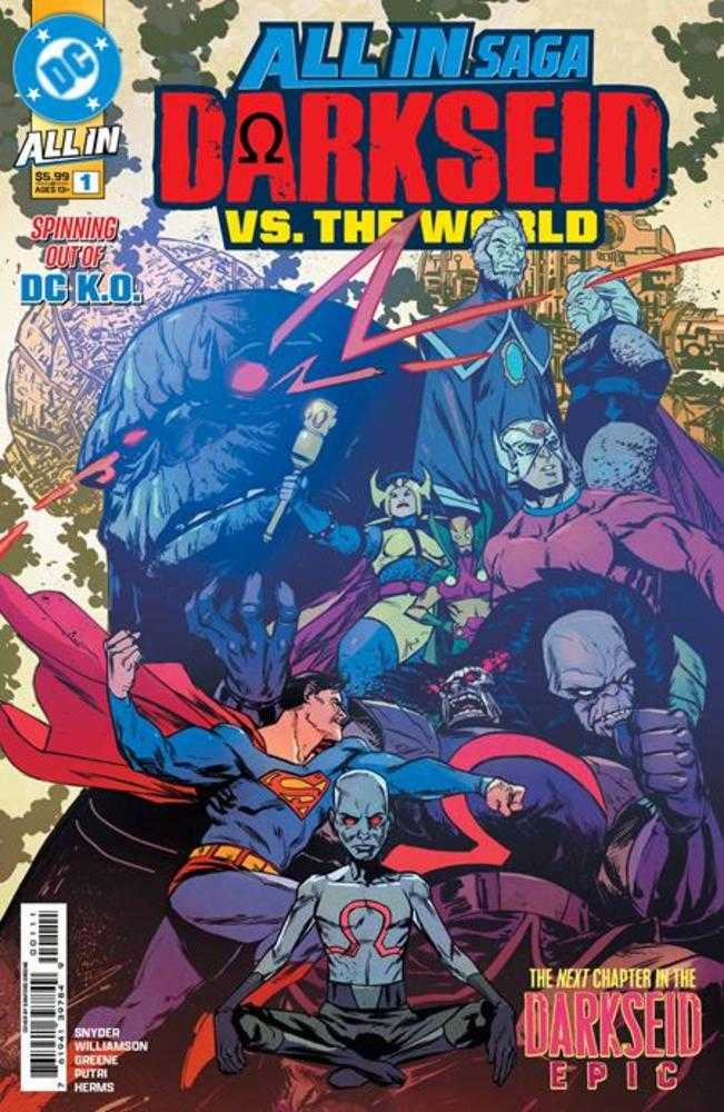 DC ALL IN SAGA DARKSEID VS THE WORLD #1 (ONE SHOT) COVER A SANFORD GREENE (Expected in Stock 10/28/26)