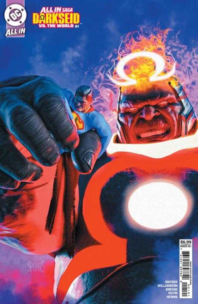 DC ALL IN SAGA DARKSEID VS THE WORLD #1 (ONE SHOT) COVER B MARK SPEARS CARD STOCK VARIANT (Expected in Stock 10/28/26)