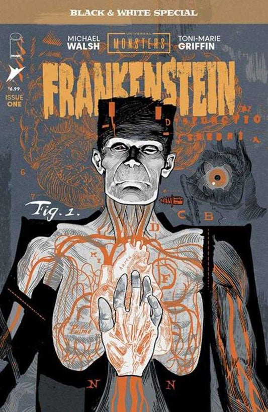UNIVERSAL MONSTERS FRANKENSTEIN BLACK & WHITE SPECIAL #1 (OF 2) COVER A MICHAEL WALSH (Expected in Stock 10/14/26)