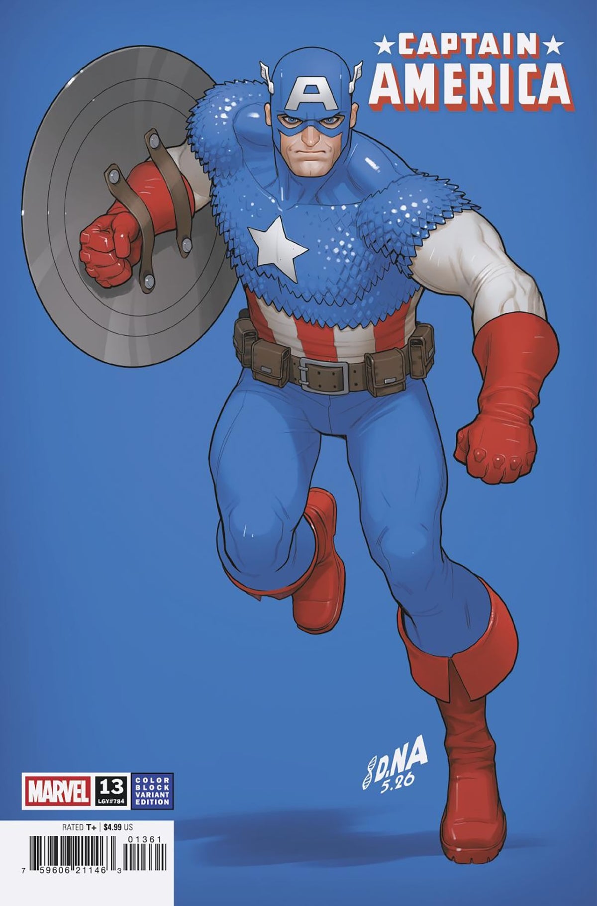 CAPTAIN AMERICA #13 DAVID NAKAYAMA COLOR BLOCK BLUE FULL ART VARIANT [ARM]