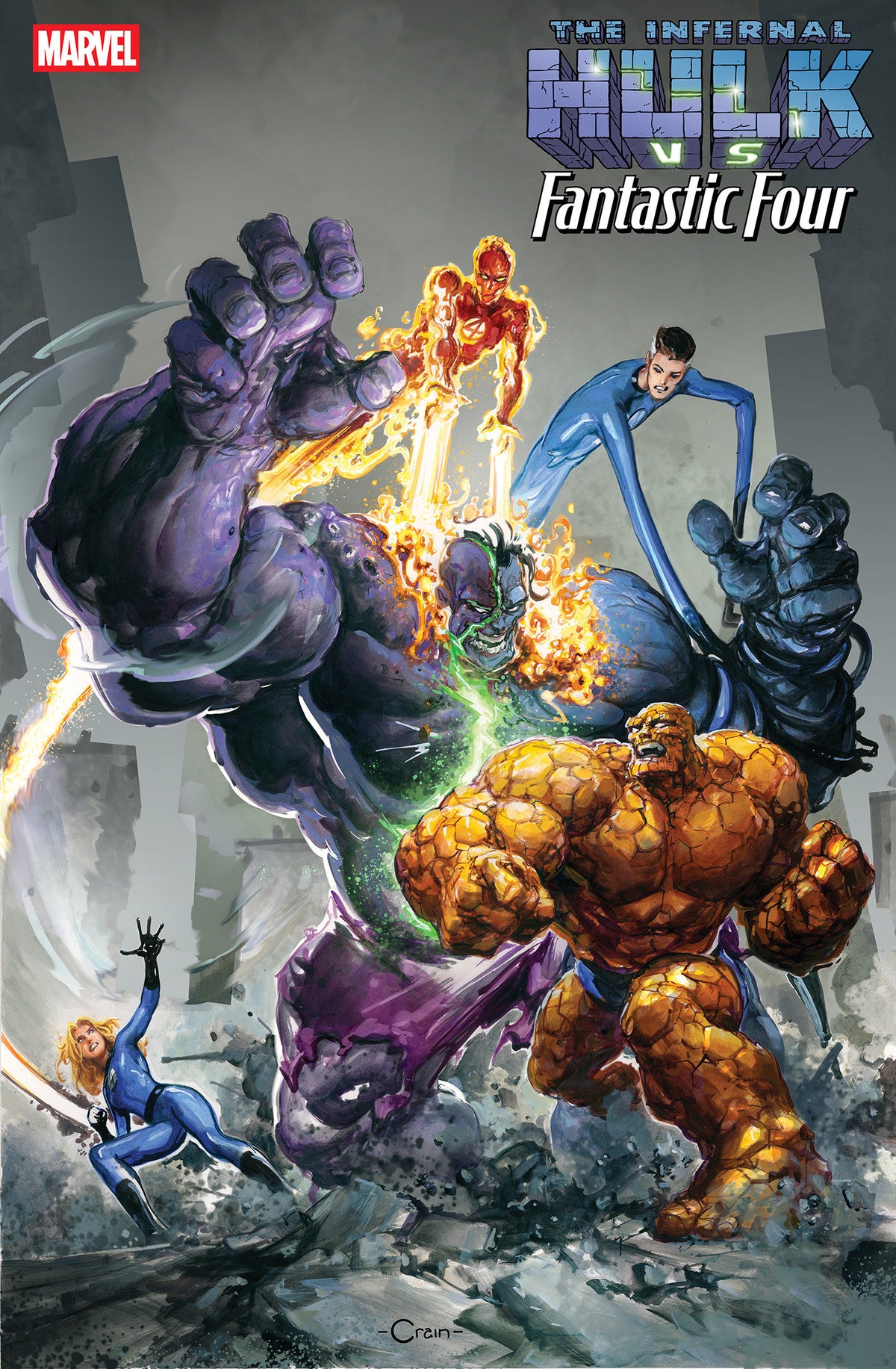 INFERNAL HULK VS. FANTASTIC FOUR #1 CLAYTON CRAIN VARIANT (Expected in Stock 10/14/26)