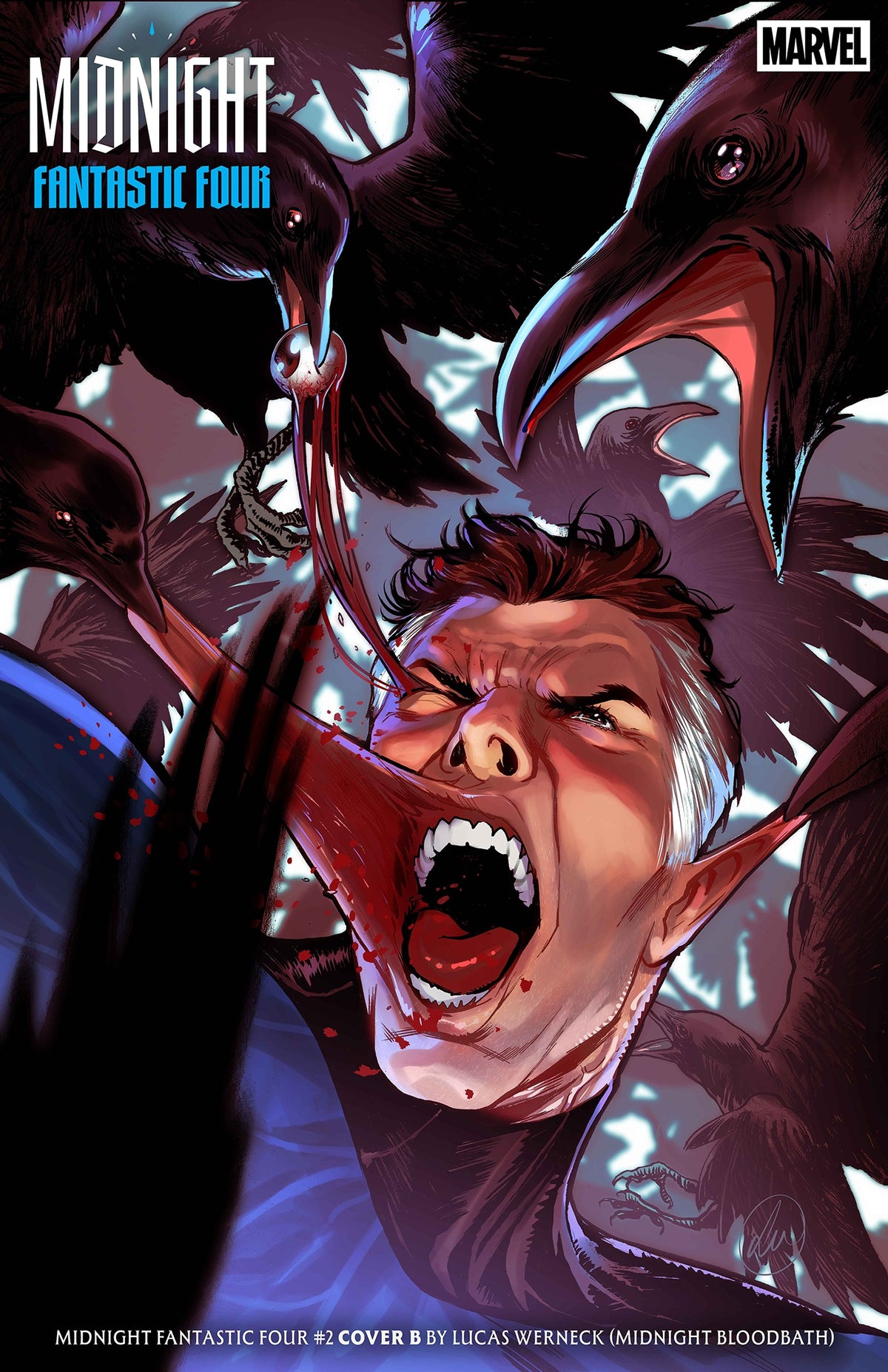 MIDNIGHT FANTASTIC FOUR #2 COVER B LUCAS WERNECK MIDNIGHT BLOODBATH VARIANT (Expected in Stock 11/18/26)