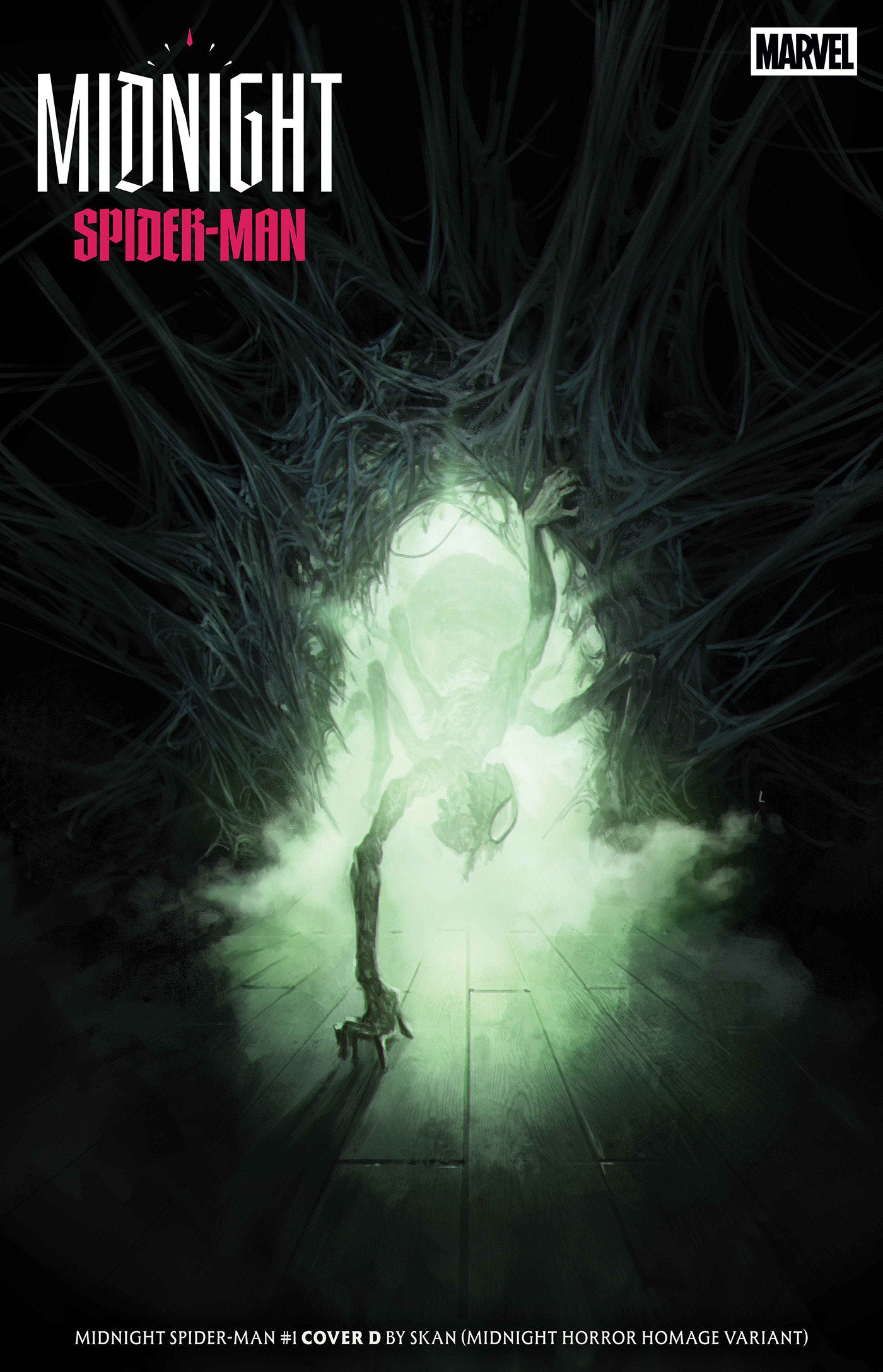 MIDNIGHT SPIDER-MAN #1 COVER D SKAN MIDNIGHT HORROR HOMAGE VARIANT (Expected in Stock 10/7/26)
