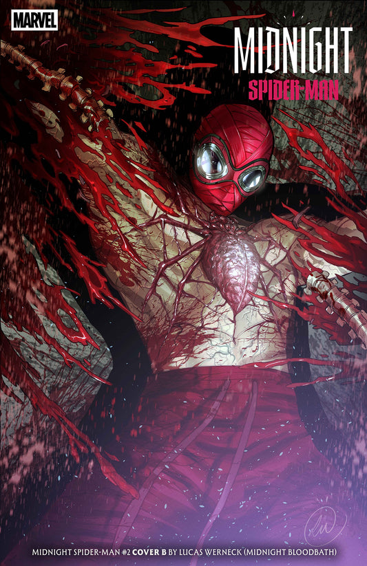 MIDNIGHT SPIDER-MAN #2 COVER B LUCAS WERNECK MIDNIGHT BLOODBATH VARIANT (Expected in Stock 11/18/26)
