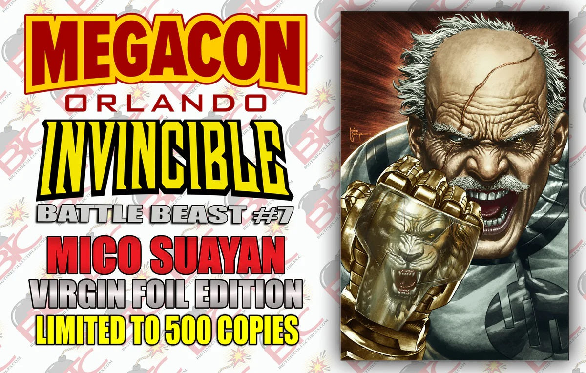 MEGACON EXCLUSIVE BATTLE BEAST #7 by MICO SUAYAN - VIRGIN VAR LTD 500 SIG W/ COA