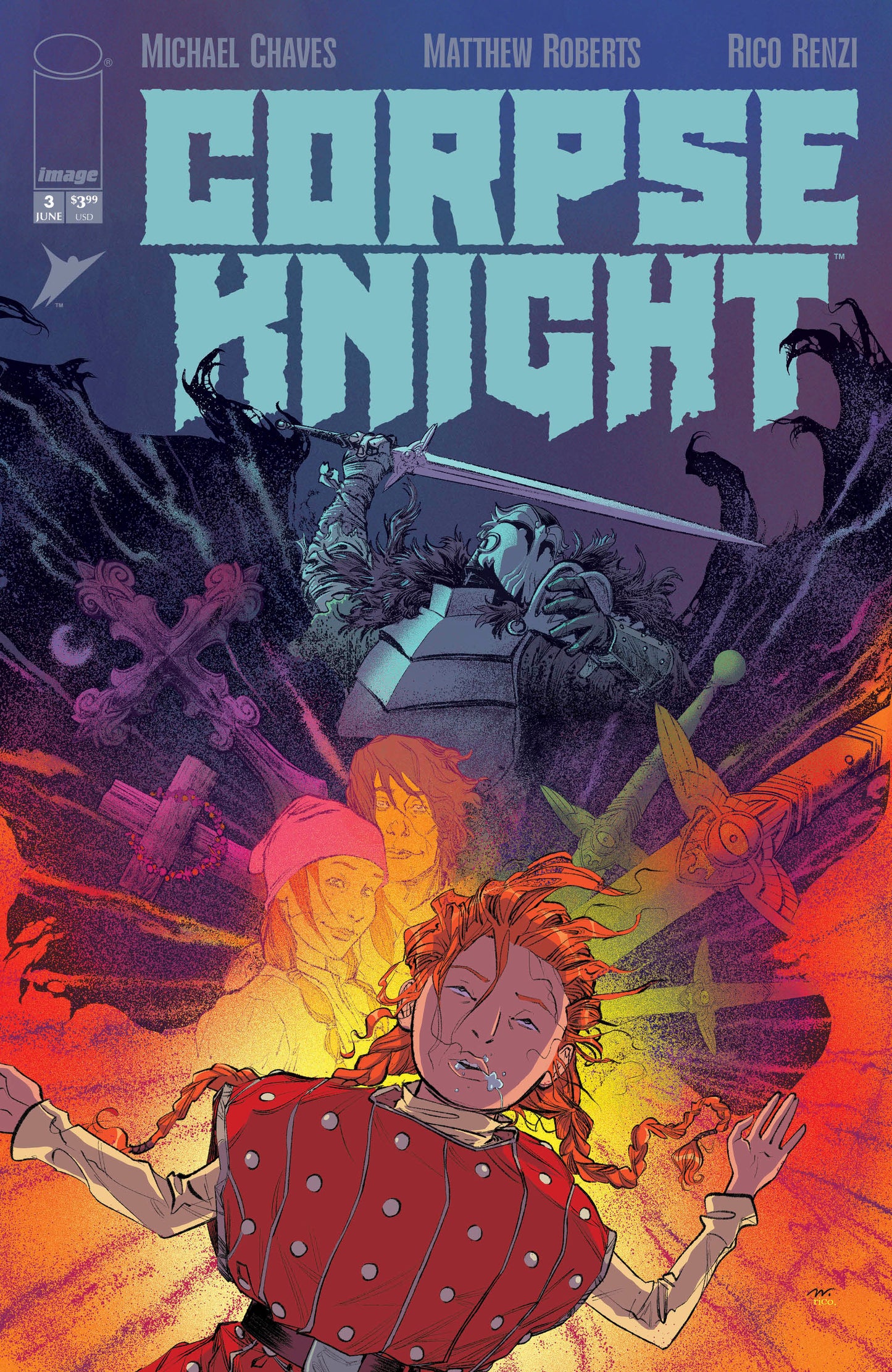 CORPSE KNIGHT #3 (OF 6) CVR A MATTHEW ROBERTS & RICO RENZI