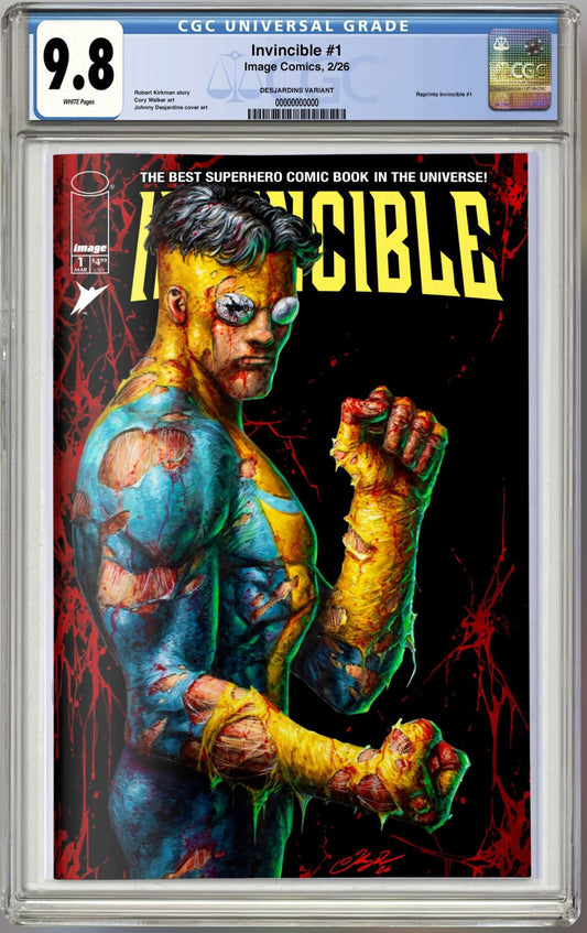 PREORDER 9.8 - INVINCIBLE #1 POWER STANCE - JOHNNY DESJARDINS VAR LTD 1500 - MEGACON EXCLUSIVE VARIANT