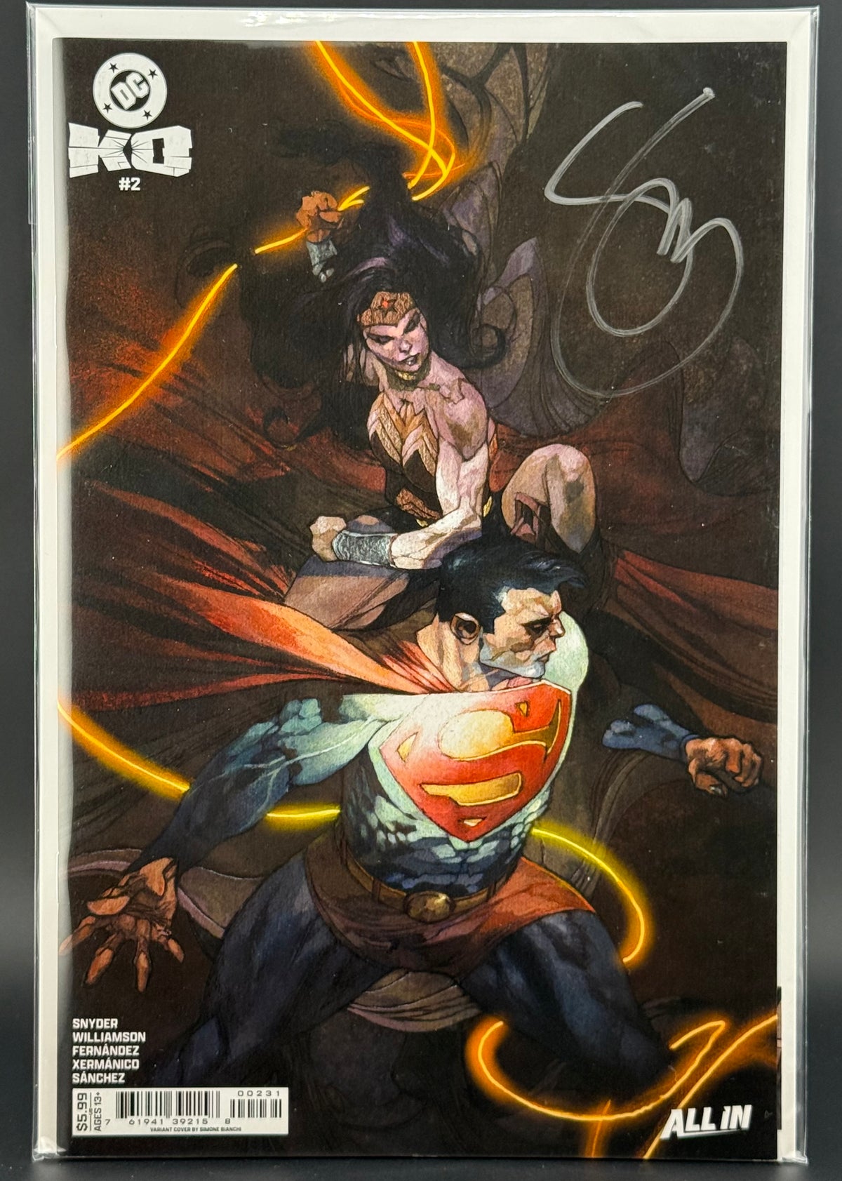 DC K.O. #2 Cover E Simone Bianchi Variant - FROM SCOTT SNYDER'S PERSONAL COLLECTION - SIGNED BY SCOTT SNYDER w/COA
