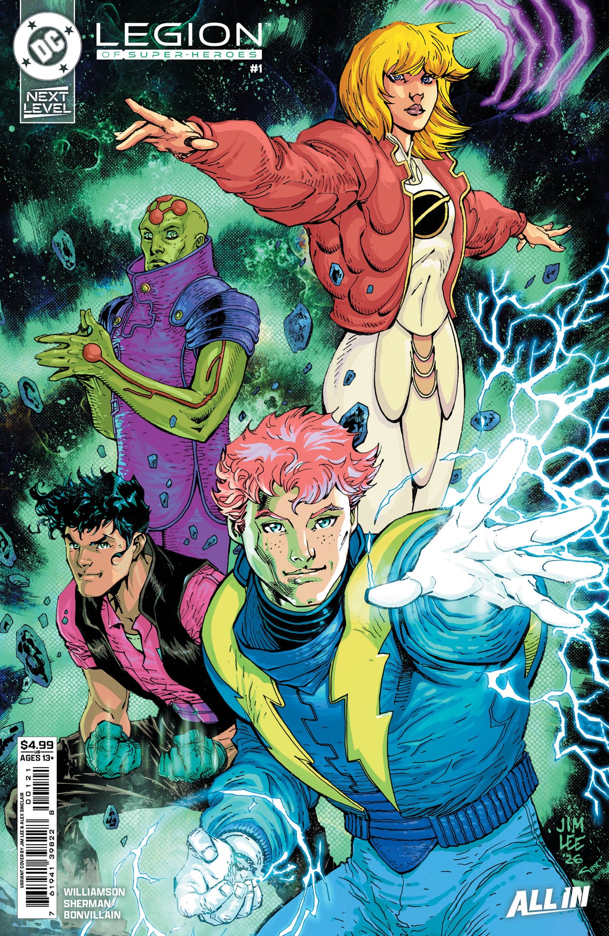 LEGION OF SUPER HEROES #1 COVER B JIM LEE CARD STOCK VARIANT