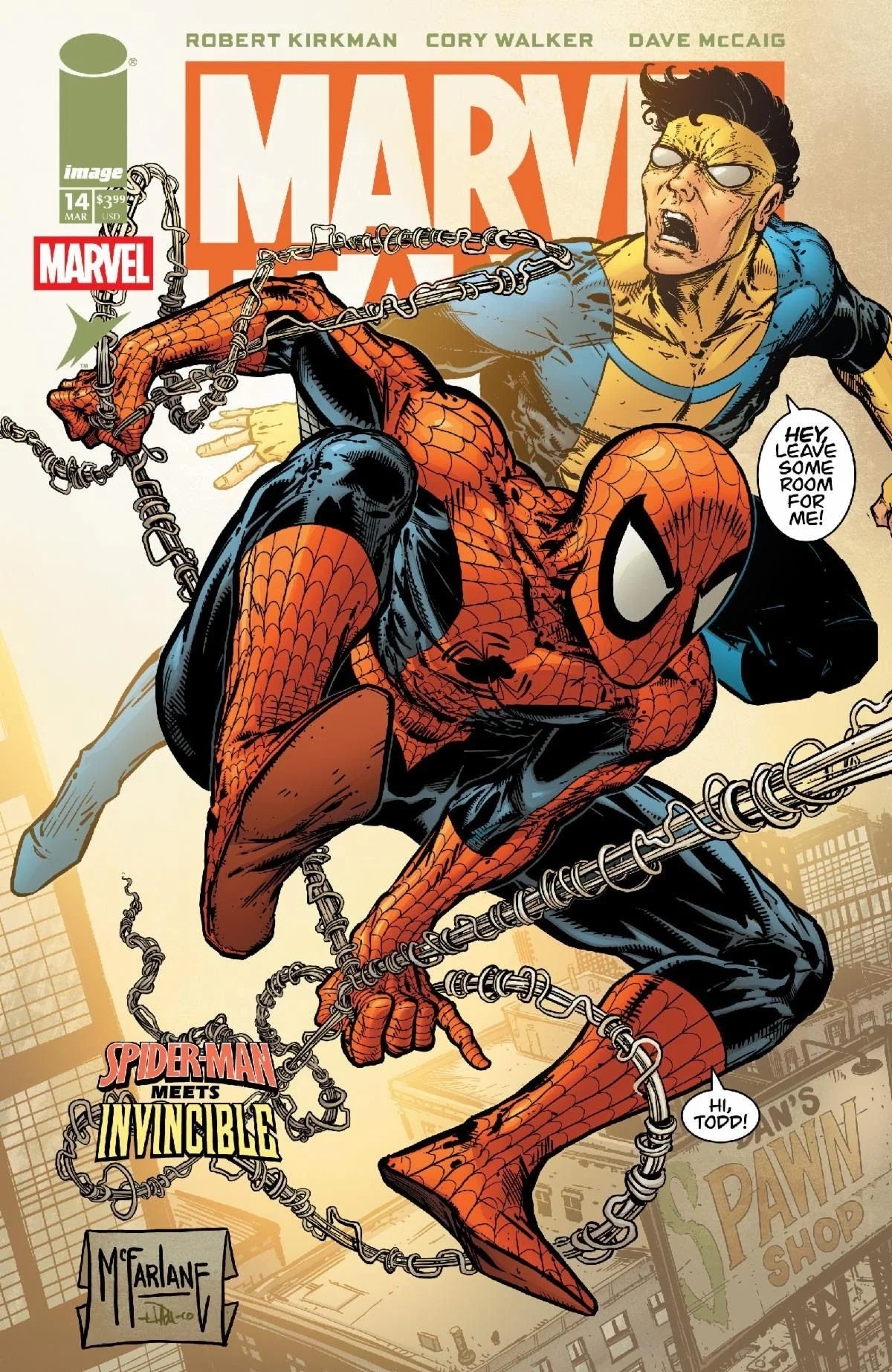 MARVEL TEAMUP #14 FACSIMILE EDITION CVR D TODD MCFARLANE & DAVE MCCAIG VAR