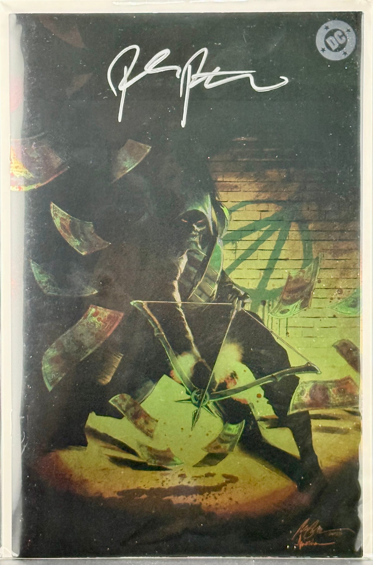 ABSOLUTE GREEN ARROW #1 Cover E Rafael Albuquerque Foil Virgin Variant - From Pornsak Pichetshote’s Comp Copy Signed by Pornsak Pichestshote w/COA