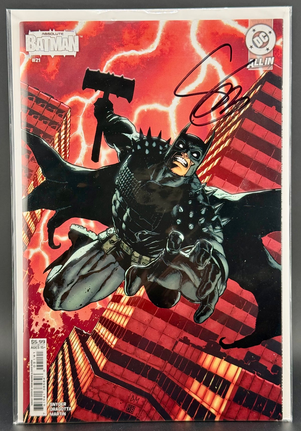 ABSOLUTE BATMAN #21 Cover D Doug Mahnke Variant - FROM SCOTT SNYDER'S PERSONAL COLLECTION - SIGNED BY SCOTT SNYDER w/COA
