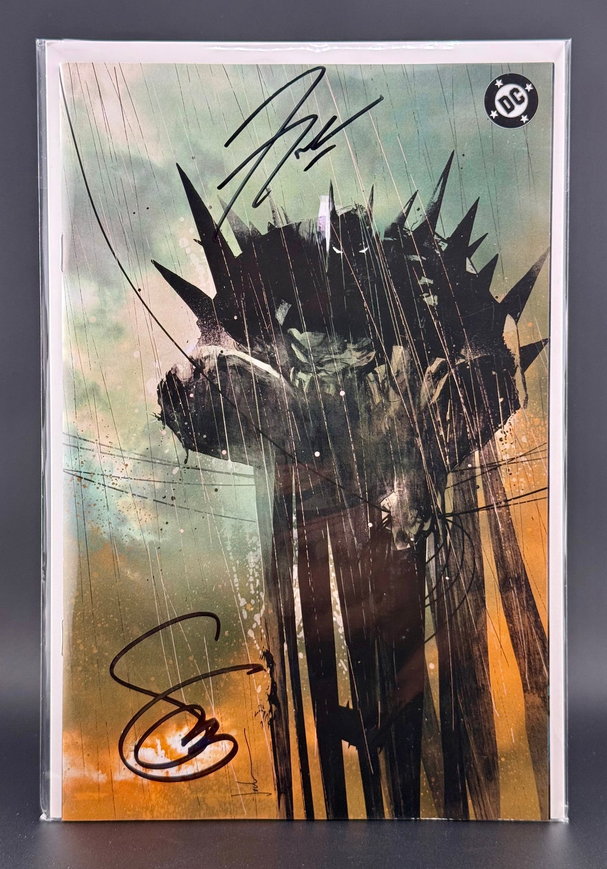 ABSOLUTE BATMAN ARK M #1 3rd PRINTING SDCC EXCLUSIVE JOCK VIRGIN VARIANT - SCOTT SNYDER’S COMP COPY - DOUBLE SIGNED BY SCOTT SNYDER & FRANK TIERI w/COA