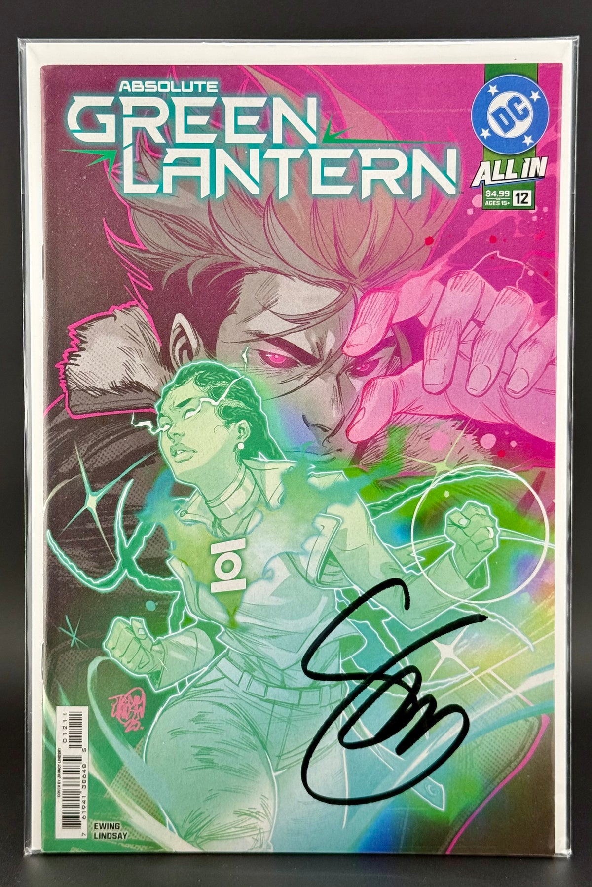 ABSOLUTE GREEN LANTERN #12 COVER A JAHNOY LINDSEY - FROM SCOTT SNYDER'S PERSONAL COMP COLLECTION - SIGNED BY SCOTT SNYDER w/COA