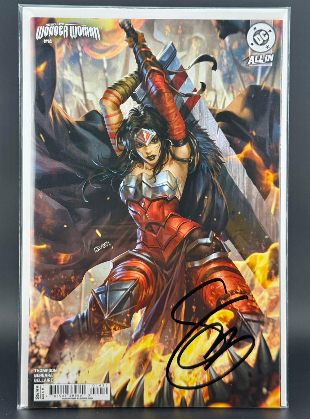 Absolute Wonder Woman #14 Cover B Derrick Chew Variant - FROM SCOTT SNYDER'S PERSONAL COLLECTION - SIGNED BY SCOTT SNYDER