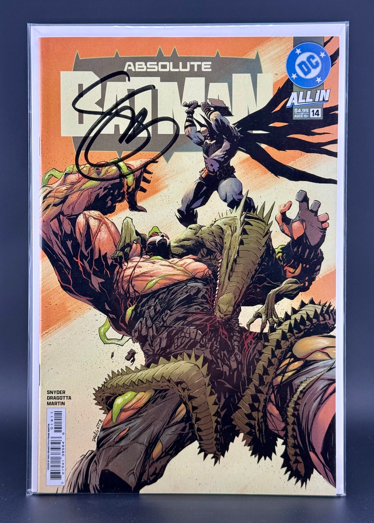 ABSOLUTE BATMAN #14 - FROM SCOTT SNYDER'S PERSONAL COLLECTION - SIGNED BY SCOTT SNYDER w/COA