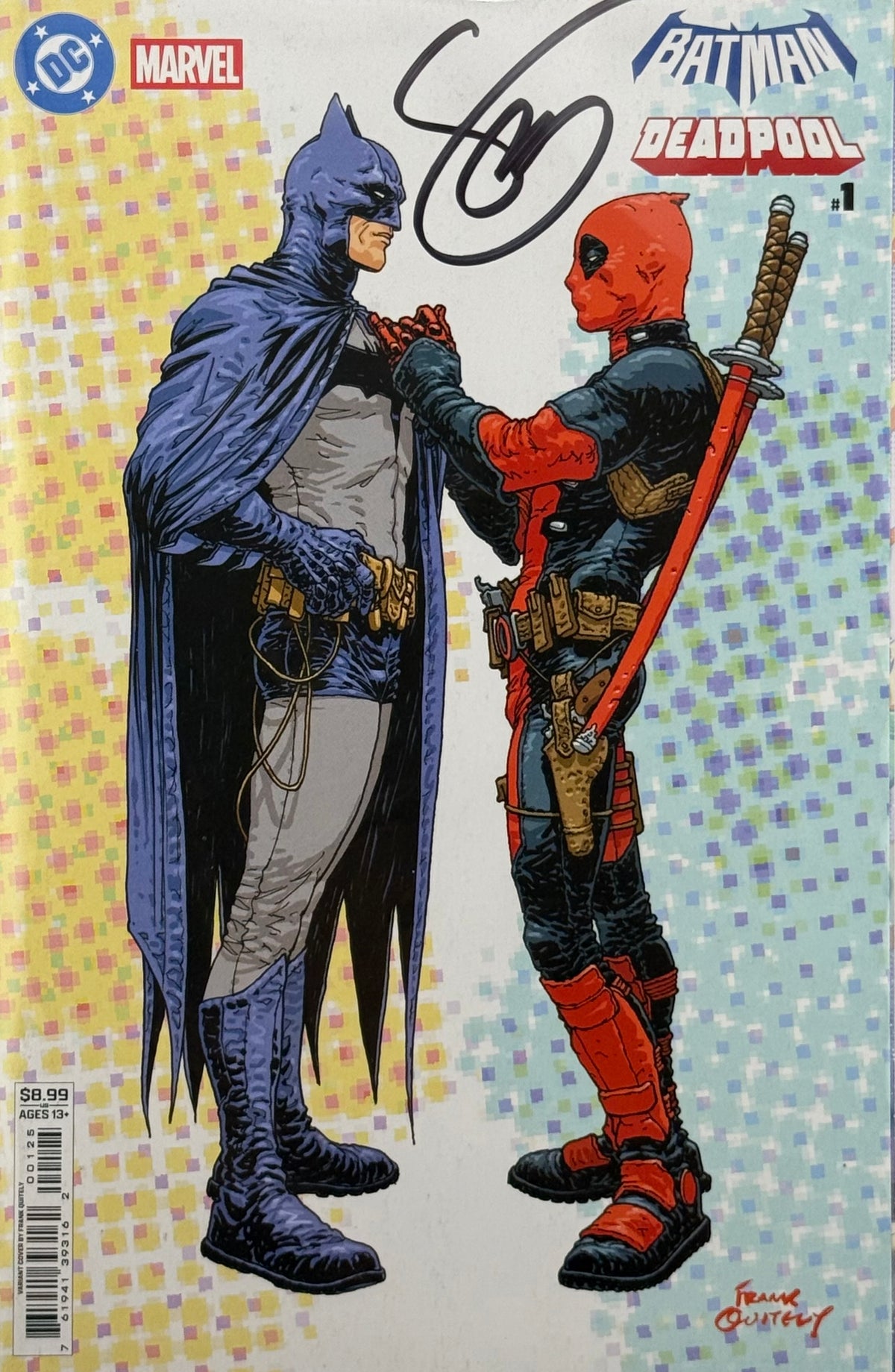 DC / MARVEL: BATMAN / DEADPOOL #1 CVR N FRANK QUITELY VARIANT - FROM SCOTT SNYDER'S PERSONAL COLLECTION - SIGNED BY SCOTT SNYDER