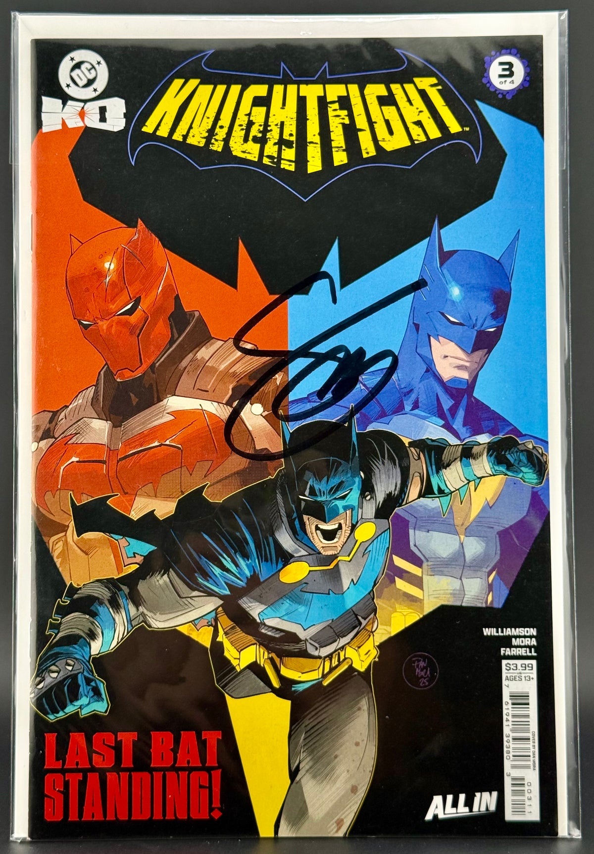 DC K.O. KNIGHTFIGHT #3 COVER A - FROM SCOTT SNYDER'S PERSONAL COLLECTION - SIGNED BY SCOTT SNYDER w/COA