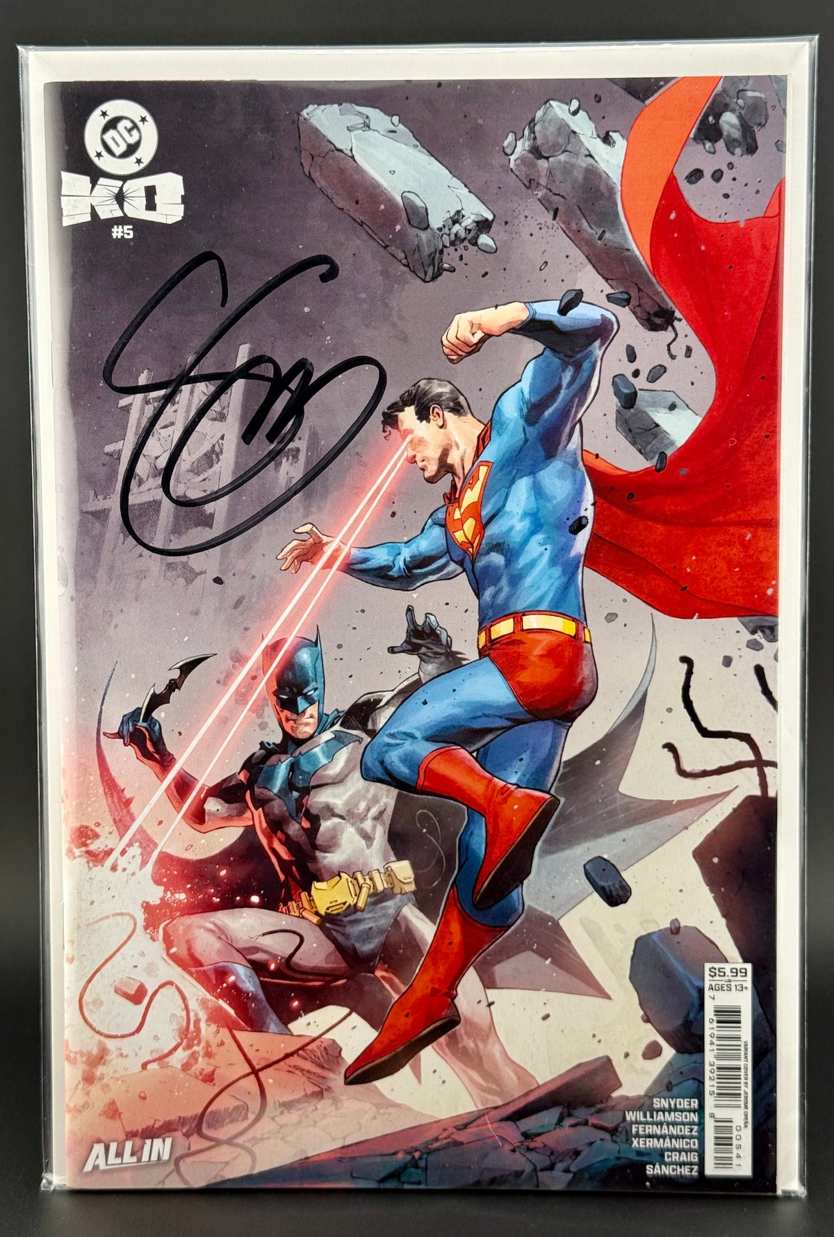 DC K.O. #5 Cover D Jerome Opeña Variant - FROM SCOTT SNYDER'S PERSONAL COMP COLLECTION - SIGNED BY SCOTT SNYDER w/COA